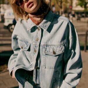 Sezane Fallen Jacket, Light Blue